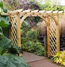 8ft x 4ft wooden garden arch timber
