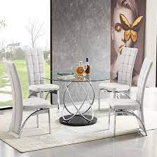 Marseille Clear Glass Dining Table With