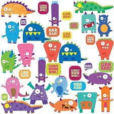 Monsters L And Stick Wall Stickers