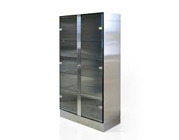 Stainless Steel Cabinet With 2 Glass