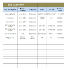 Home Inventory Template 15 Free Excel Pdf Documents