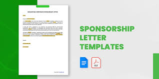 67 sponsorship letter templates word