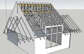 hang the roof beams to side of trusses
