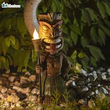 Chinatera Tiki Guard Statue Led Light