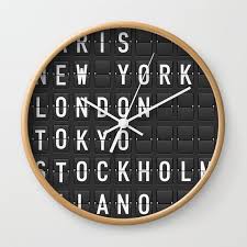 Tokyo Stockholm Milano Wall Clock