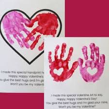 handprint heart valentine poem for