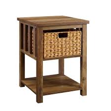 Mission Style Storage Side Table