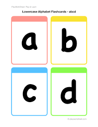 alphabet flash cards in lowercase