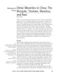 background ethnic minorities in the essay mongols background ethnic minorities in the essay mongols