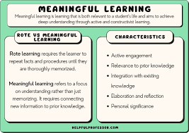 meaningful learning definition