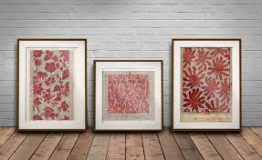 Red Vintage Woven Wall Art Large