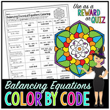 Balancing Chemical Equations Color By