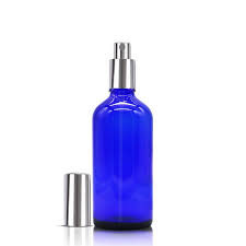 100ml Blue Glass Dropper Bottle Black
