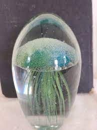 Art Glass Double Jellyfish Glow In The