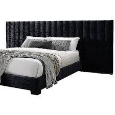 acme furniture rivas black fabric queen