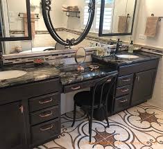 The vanity includes a ceramic under mount sink basin for added value and convenience. China Black Cosmic Granite Bathroom Vanity Tops Sinks China Granite Granite Vanity Tops