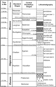 Lithostratigraphic Chart Of The Study Area For The Cenozoic