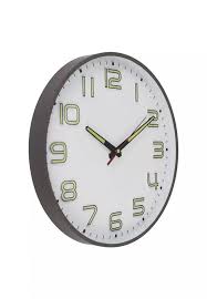 clemence gray luminous wall clock