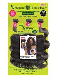 Janet Collection 13x4 Temple Lace 3pcs Weave Bundle Body Wave Bb3p