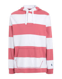 striped jersey hooded rugby shirt