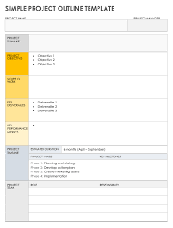 free project outline templates smartsheet