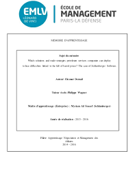 Master Thesis Which Solutions And Trade Strategies