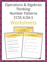 Number Patterns Ccss 4 Oa 5
