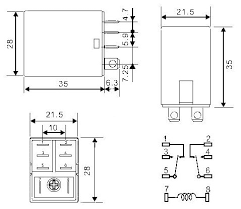 Here is a schematic of a dpdt: 12 Volt Double Pole Double Throw Relay Firgelli
