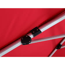 Red Polyester Offset Patio Umbrella