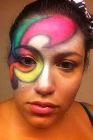 crazy colorful random face makeup a