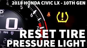 honda civic tire pressure reset how
