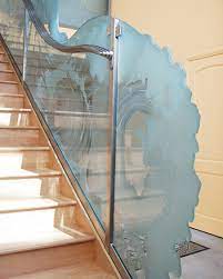 Etched Glass Railing Designs Glass