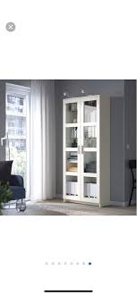 190 Brimnes Glass Door Cabinet White