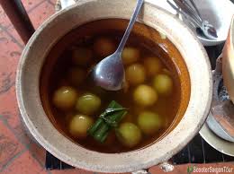 sticky rice dumplings with caramel