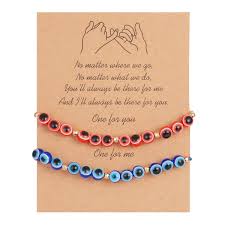 turkish blue evil eye crystal bracelet