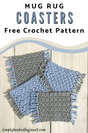 mug rug coasters free crochet pattern