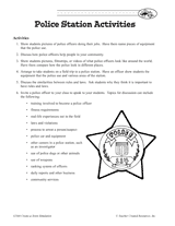 police station activities printable