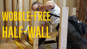 best method to stiffen a half wall
