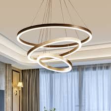 Pendant Lights Led Modern Hanging Ceiling Lamp Living Room Dining Room Circle Rings Acrylic Aluminum Body Ceiling Lamp Fixture Pendant Lights Aliexpress