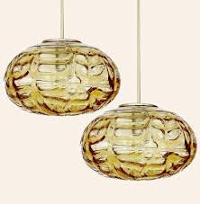 Amber Murano Glass Pendant Lamps 1960s Set Of 2 For Sale At Pamono