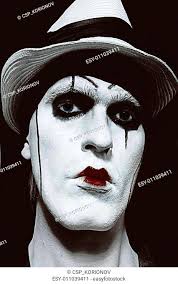 mime makeup male stock photos and