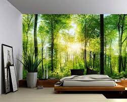 Sunray Spring Forest Large Wall Mural