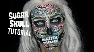detailed skull halloween makeup