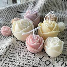 3d rose flower silicone candle mold diy
