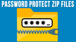 how to pword protect a zip file for