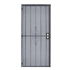Black Surface Mount Steel Security Door