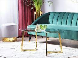 Gold Glass Coffee Table Pick Up Only
