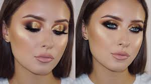 dramatic gold cutcrease makeup tutorial