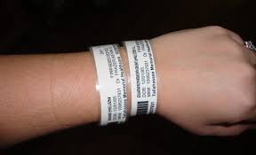 Image result for plastic bracelet hospital