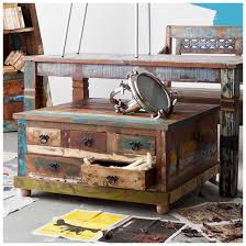 river boat reclaimed wood coffee table